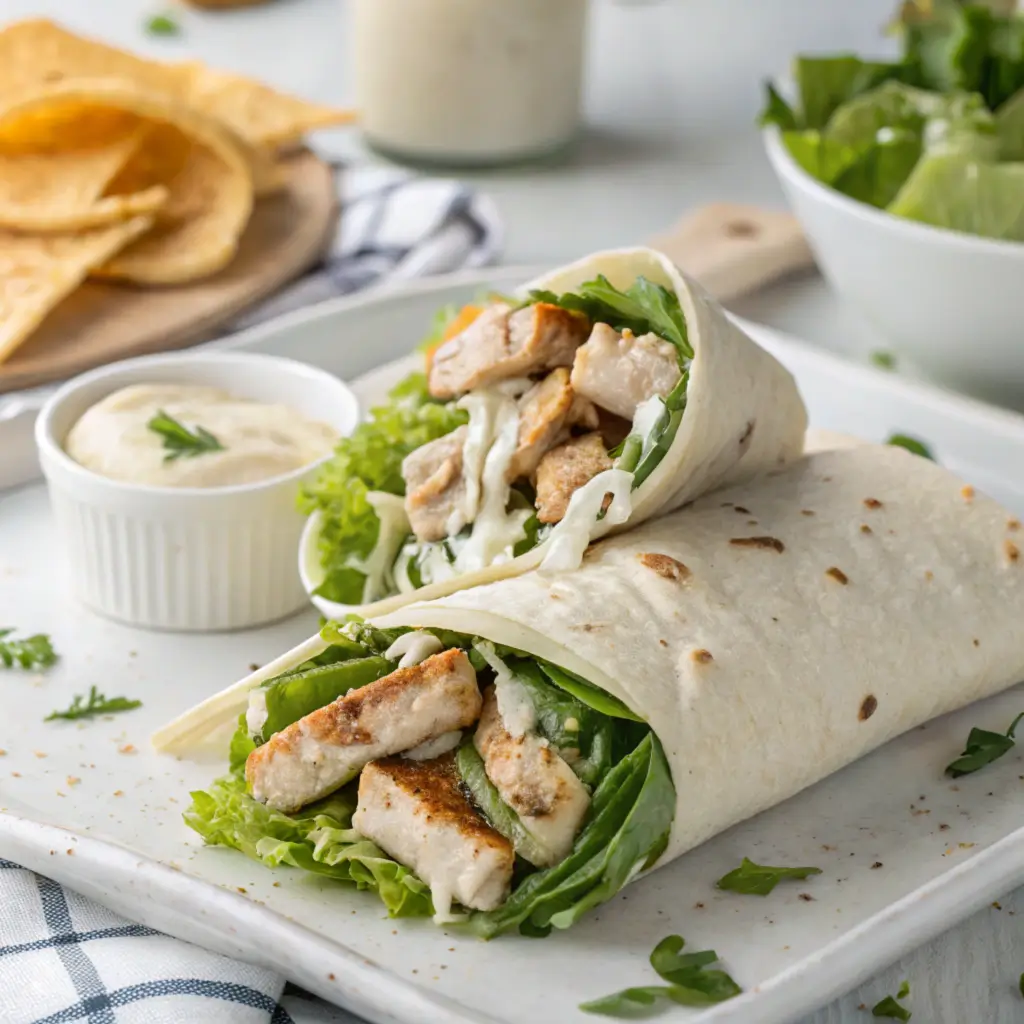 Chicken Caesar Wrap – a quick, flavorful meal perfect for lunch or dinner."