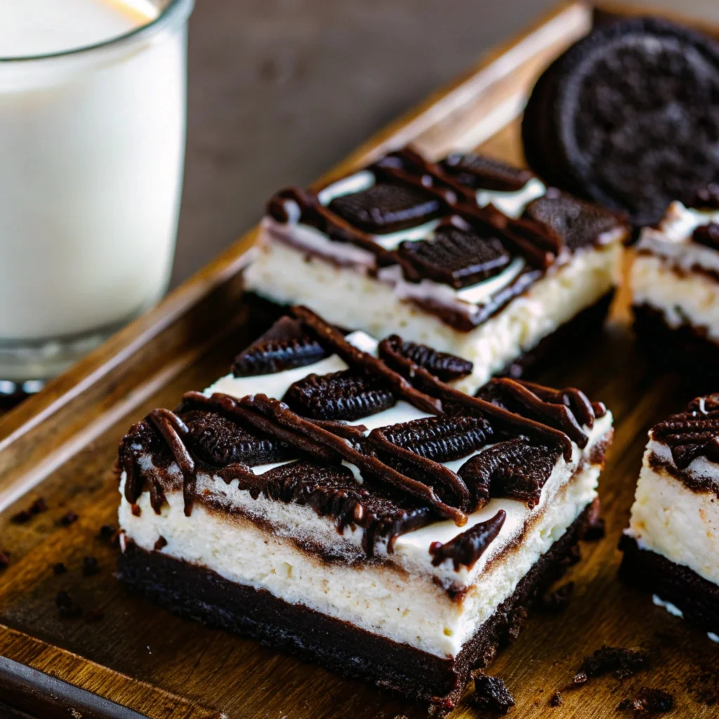 easy quick recipe quick oreo no bake cheesecake bars