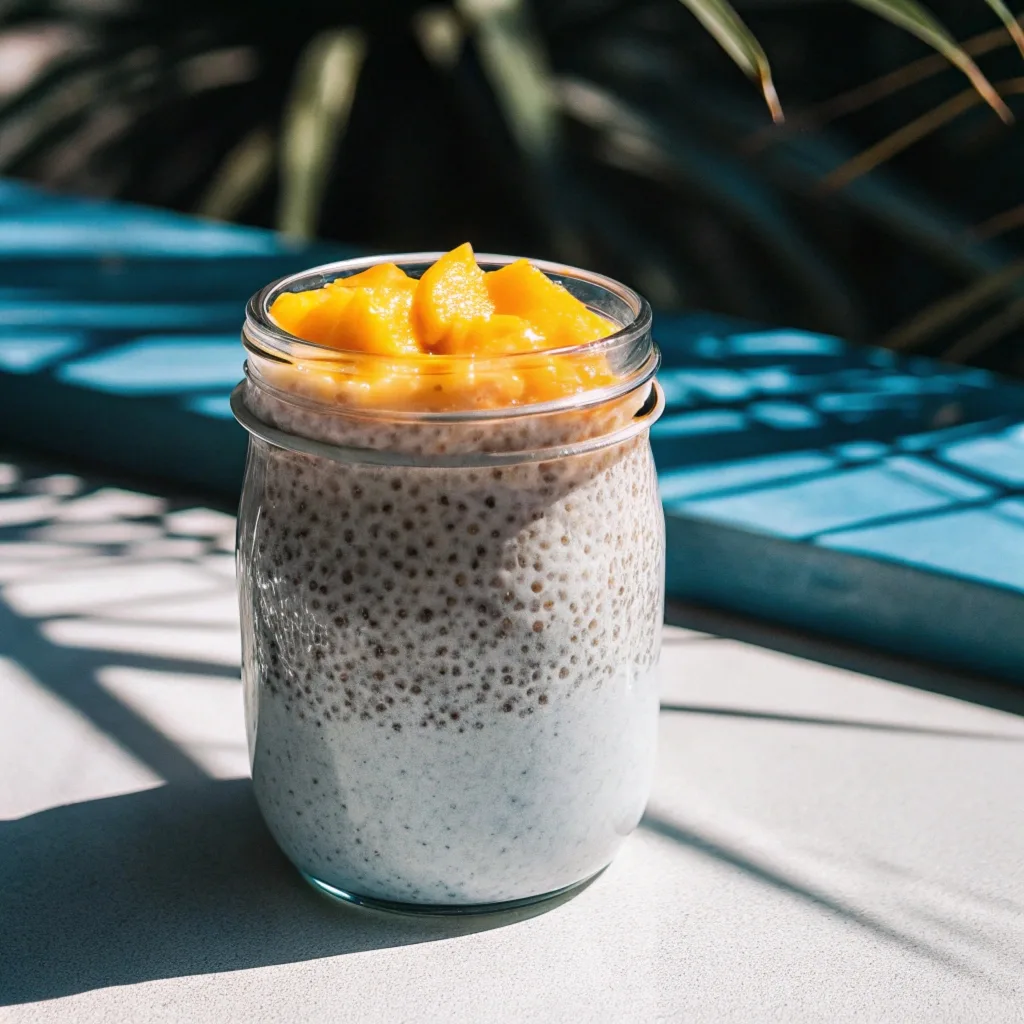 Quick Breakfast Recipes Easy Chia Seed Pudding with Mango Purée