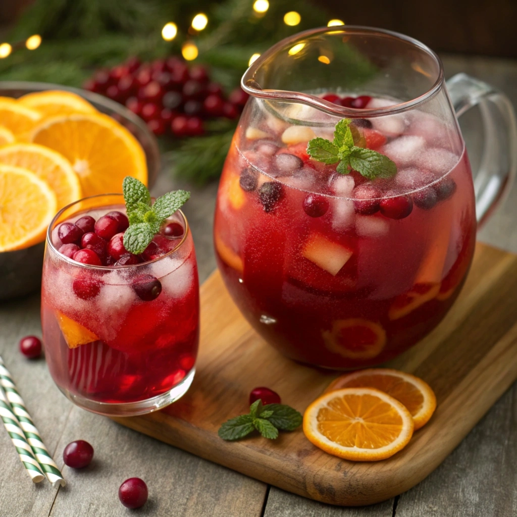 Thanksgiving Punch with Cranberry and Orange