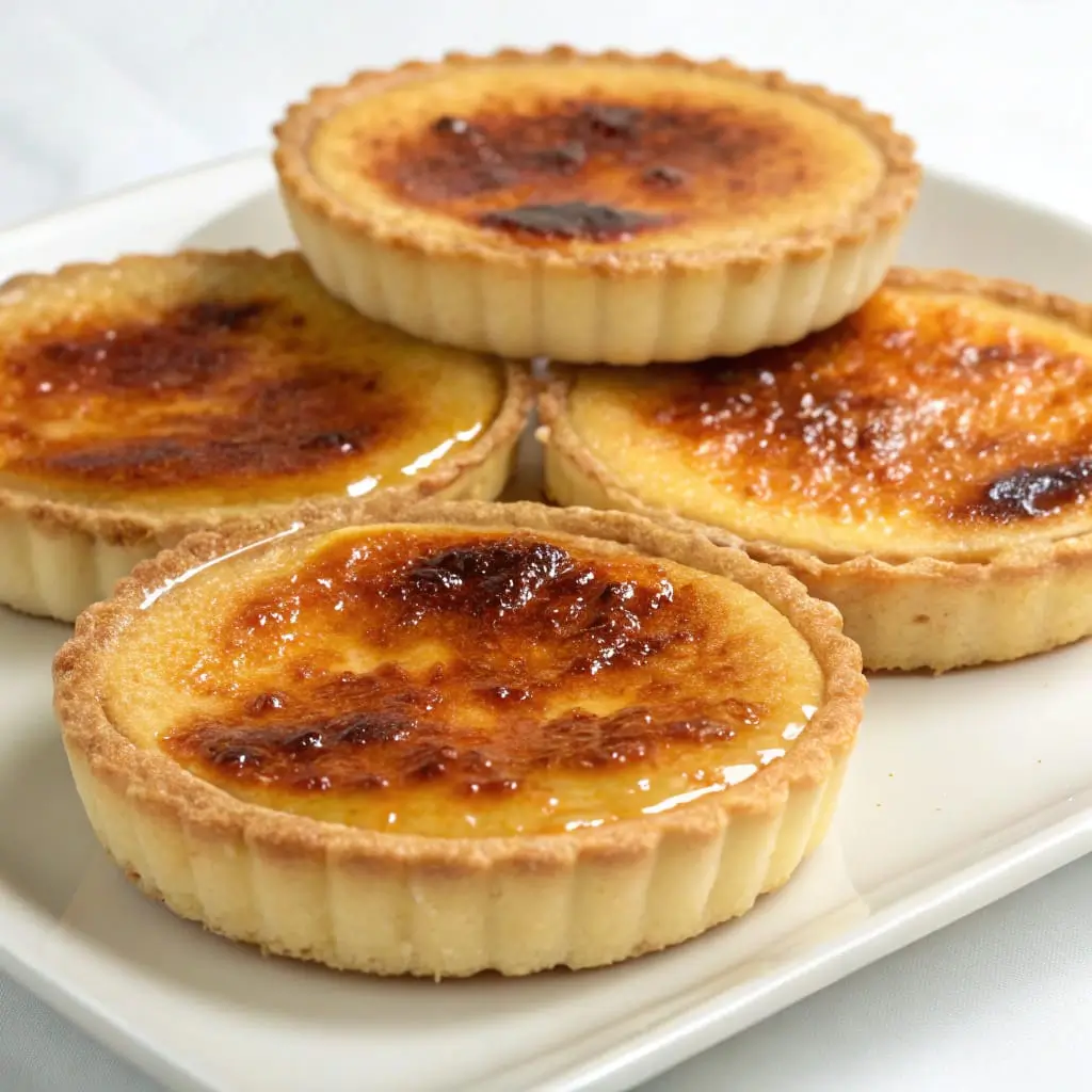 Crème Brûlée Cookies – A Fancy Twist on a Classic Dessert - Easy Quick Recipe - Easy Quick Recipe Golden crème brûlée cookies with caramelized sugar tops, slightly cracked, and filled with a creamy vanilla custard center.